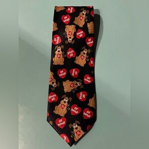 Valentines Day 'Be Mine' Hearts Dog Tie Men's Tie NWOT